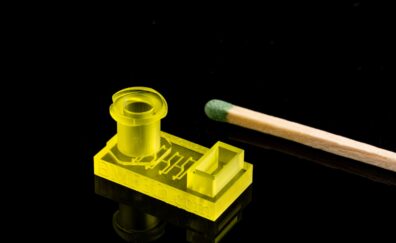 Microfluidic chip with luer lock